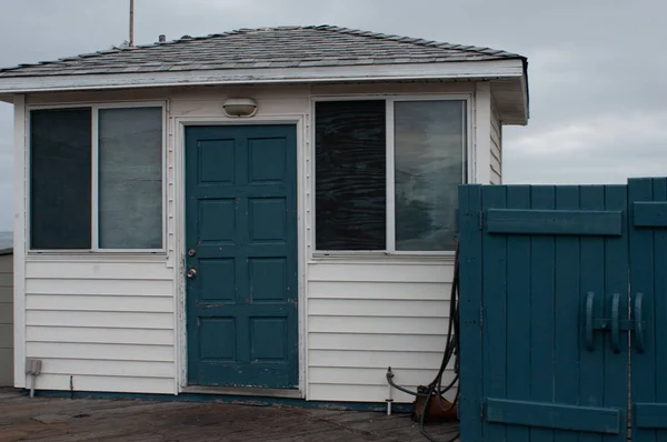 Détail Une Maison Caractéristique Sur Jetée Plage San Diego Californie — Photo