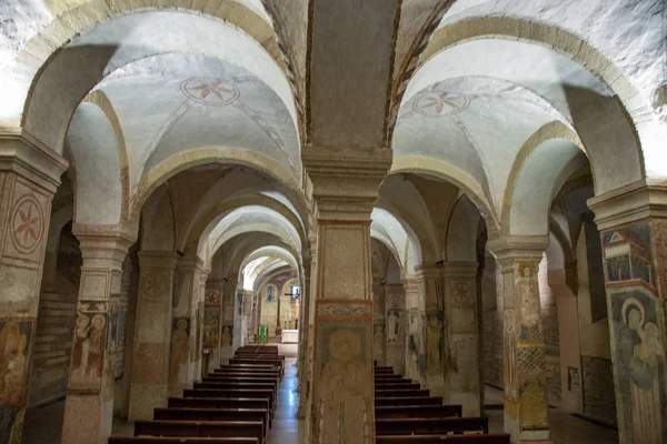 Belső Alsó Templom San Fermo Maggiore Verona Olaszország Alsó Templom — Stock Fotó