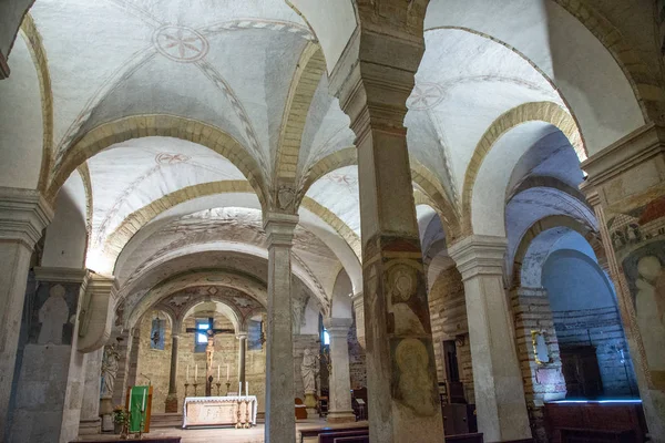 Belső Alsó Templom San Fermo Maggiore Verona Olaszország Alsó Templom — Stock Fotó