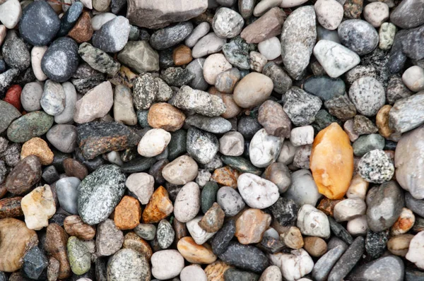 Small river stones naturally mixed. Colored pebbles of pebbles forming a conglomerate