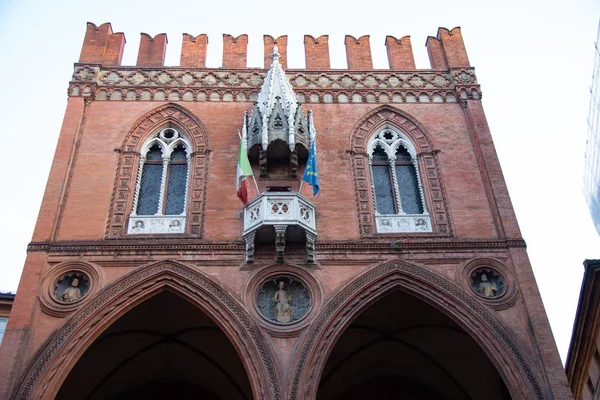 Het Palazzo Della Mercanzia Bologna Ook Bekend Als Loggia Dei — Stockfoto