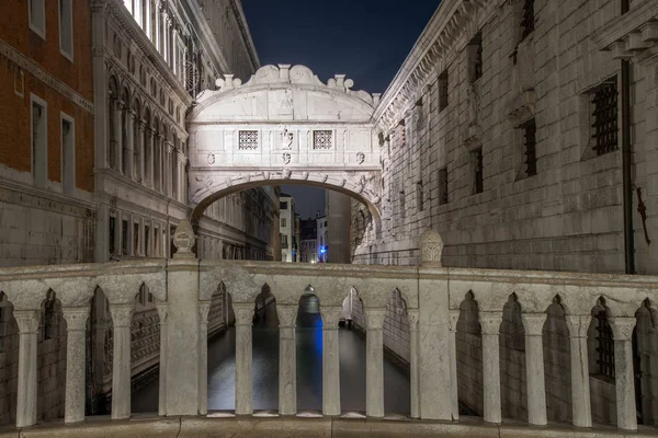 Vue Nuit Pont Des Soupirs Venise Italie Vue Depuis Pont — Photo