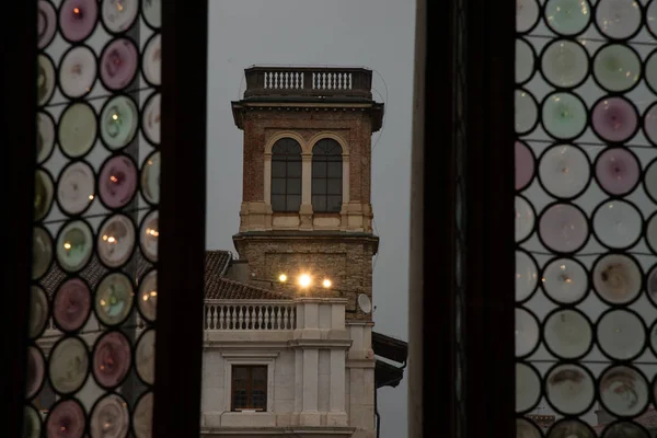 Άποψη Από Εσωτερικό Παράθυρο Του Palazzo Vecchio Περιφερειακή Παλάτι Στο — Φωτογραφία Αρχείου