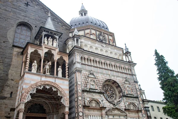 Extérieur Basilique Sainte Marie Majeure Chapelle Colleoni Façade Avant Une — Photo