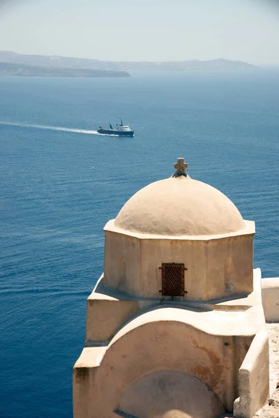 Das Schloss Von Agios Nikolaos Oia Auf Der Griechischen Insel — Stockfoto