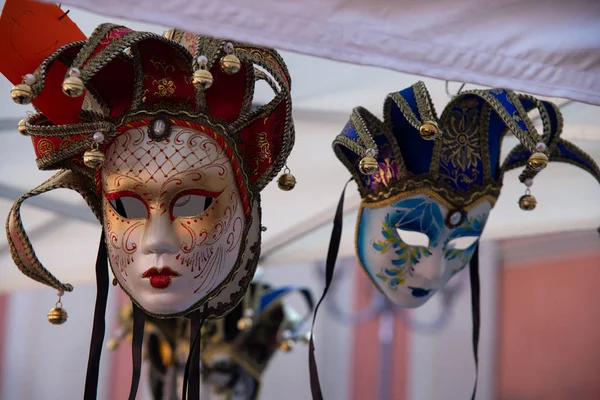 Typisch Venetiaanse Carnaval Maskers Vintage Halloween Masker Decoratie Mardi Gras — Stockfoto