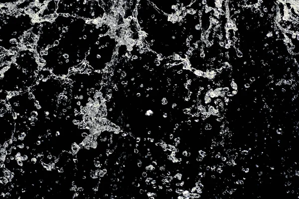 Siyah arka plan üzerine izole koleksiyon su sıçramalarına