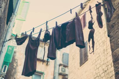 Güzel dar sokaklar eski şehrin Kotor, Karadağ.