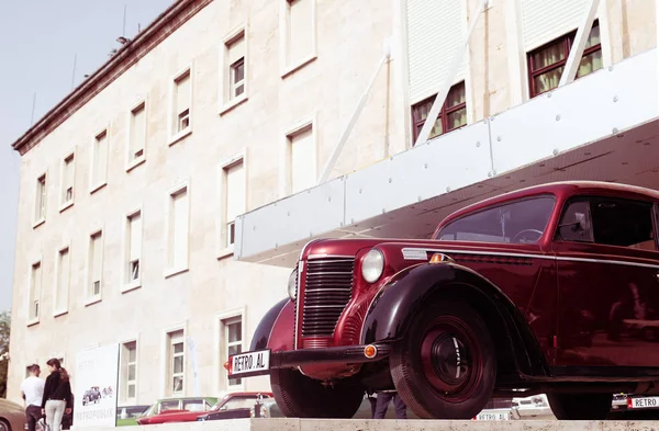 Fragment de voiture rétro rouge — Photo