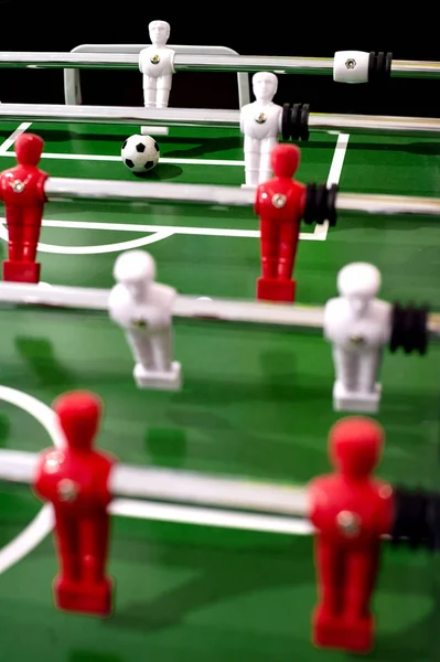 Foosball table soccer sport team football players — Stock Photo, Image