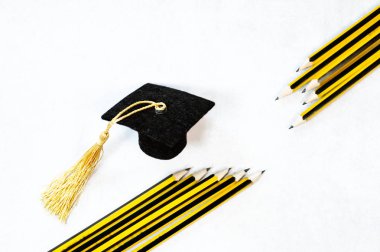 Birçok keskinleştirilmiş kalemler üst görünüm