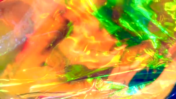 Blurry abstract folie holografică irizată fundal — Videoclip de stoc