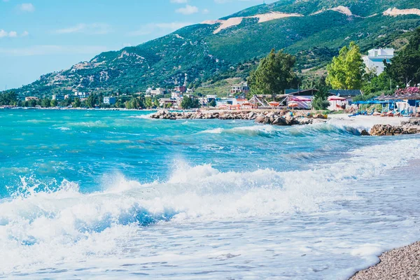 Costa Jônica costa ianiana vlora albania — Fotografia de Stock