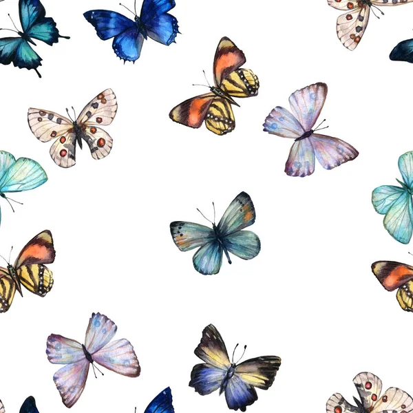 Tekstur gambar tangan kupu-kupu warna air yang mulus — Stok Gambar Tekstur Gambar Tangan Kupu Kupu Warna Air Yang Mulus Stok Foto