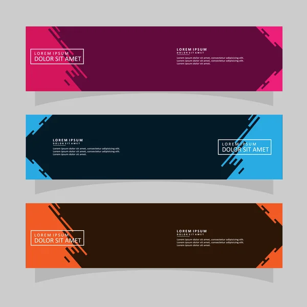 Vektor Abstraktes Design Banner Web Vorlage Moderne Designvektorillustration — Stockvektor