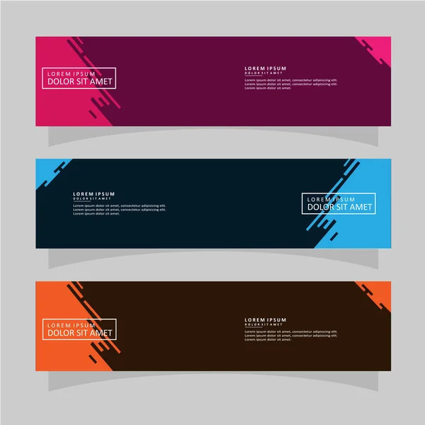 Plantilla Web Banner Diseño Abstracto Vectorial Ilustración Vectorial Diseño Moderno — Vector de stock