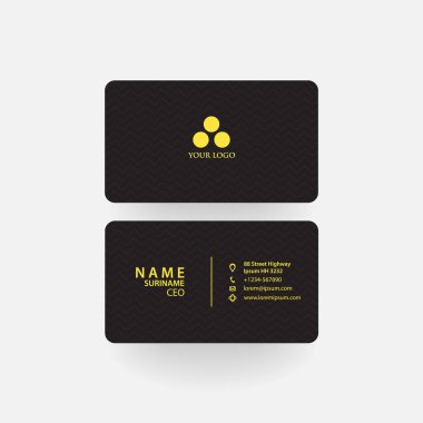 Soyut modern kartvizit şablonu tasarımı. Vektör illüstrasyonu