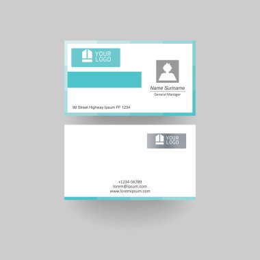 Soyut modern kartvizit şablonu tasarımı. Vektör illüstrasyonu