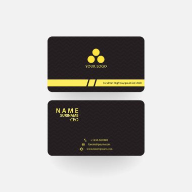 Soyut modern kartvizit şablonu tasarımı. Vektör illüstrasyonu