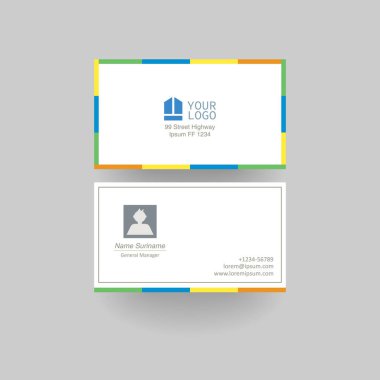 Soyut modern kartvizit şablonu tasarımı. Vektör illüstrasyonu