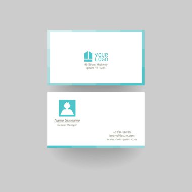 Soyut modern kartvizit şablonu tasarımı. Vektör illüstrasyonu