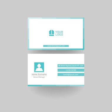 Soyut modern kartvizit şablonu tasarımı. Vektör illüstrasyonu