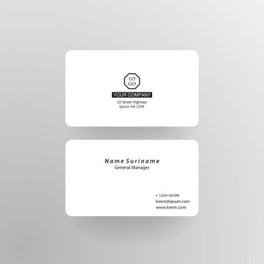 Soyut modern kartvizit şablonu tasarımı. Vektör illüstrasyonu