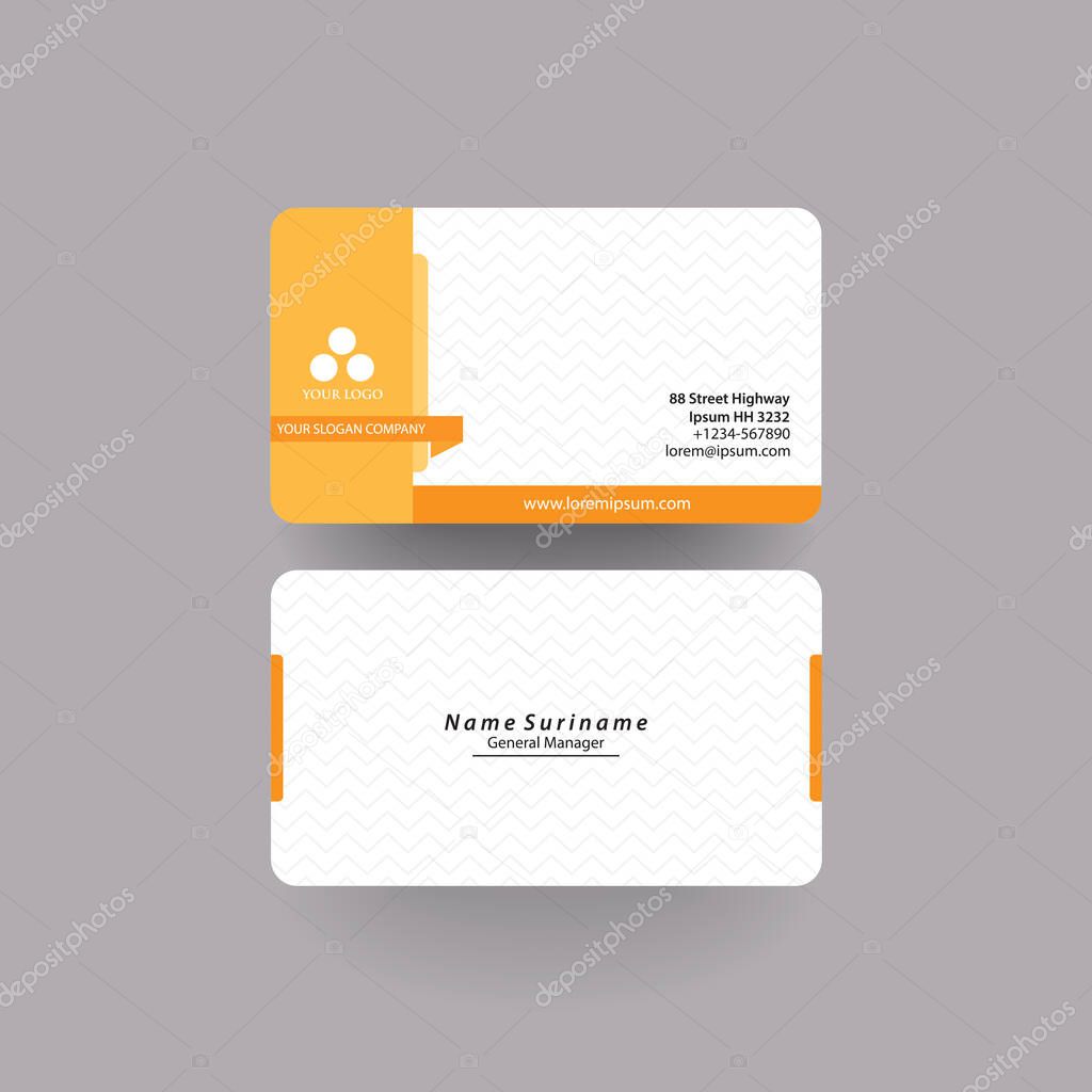 Abstract modern business card template design. Vector illustration