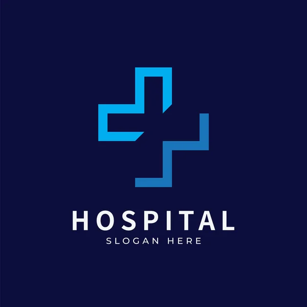 İlk harf logosuna sahip hastane logosu tasarım kavramı.