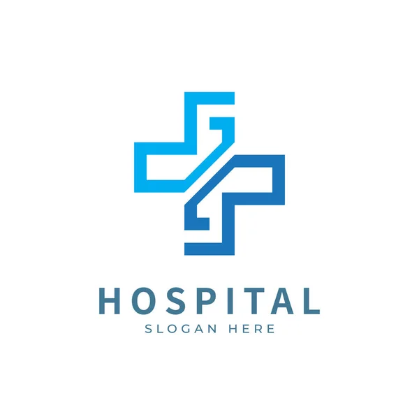 Health Logo Mit Anfänglichem Logo Design Konzept Vorlage Für Das — Stockvektor