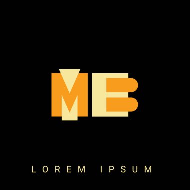 Modern yaratıcı logo. Siyah Arkaplan ile İlk Logo Tasarımları.