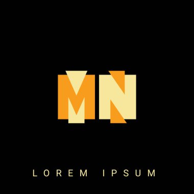 Modern yaratıcı logo. Siyah Arkaplan ile İlk Logo Tasarımları.