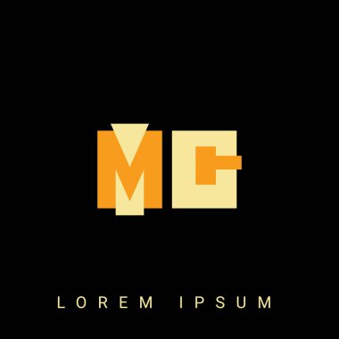 Modern yaratıcı logo. Siyah Arkaplan ile İlk Logo Tasarımları.