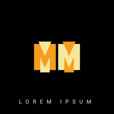 Modern yaratıcı logo. Siyah Arkaplan ile İlk Logo Tasarımları.