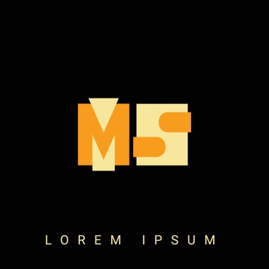 Modern yaratıcı logo. Siyah Arkaplan ile İlk Logo Tasarımları.