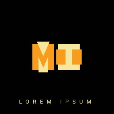 Modern yaratıcı logo. Siyah Arkaplan ile İlk Logo Tasarımları.