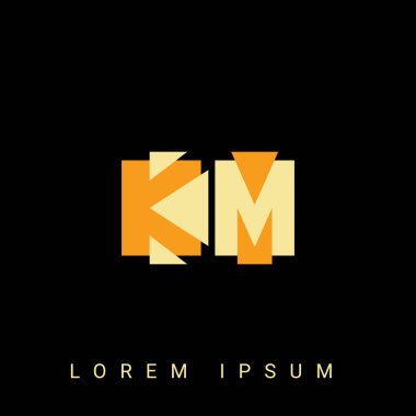 Modern yaratıcı logo. Siyah Arkaplan ile İlk Logo Tasarımları.