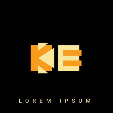 Modern yaratıcı logo. Siyah Arkaplan ile İlk Logo Tasarımları.