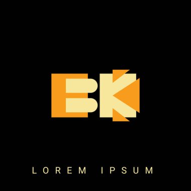 Modern yaratıcı logo. Siyah Arkaplan ile İlk Logo Tasarımları.