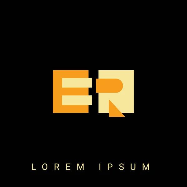 Modern Kreativ Formad Logo Ursprunglig Logotyp Design Med Svart Bakgrund — Stock vektor