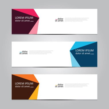 Vektör soyut geometrik tasarım sancak ağ şablonu.