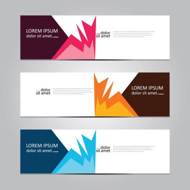 Vektör soyut geometrik tasarım sancak ağ şablonu.