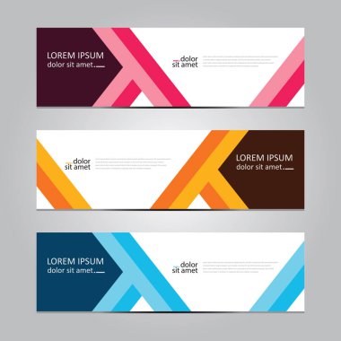 Vektör soyut geometrik tasarım sancak ağ şablonu.