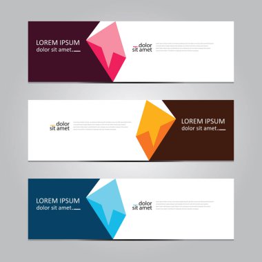 Vektör soyut geometrik tasarım sancak ağ şablonu.