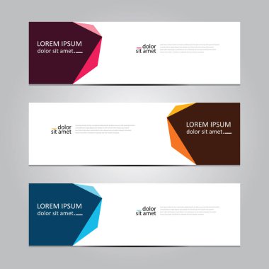 Vektör soyut geometrik tasarım sancak ağ şablonu.