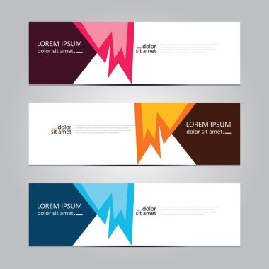 Vektör soyut geometrik tasarım sancak ağ şablonu.