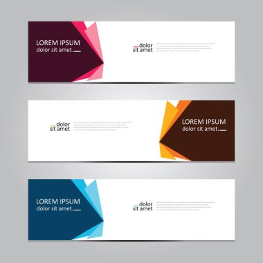 Vektör soyut geometrik tasarım sancak ağ şablonu.