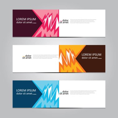 Vektör soyut geometrik tasarım sancak ağ şablonu.