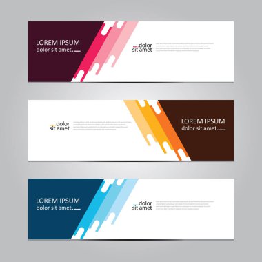 Vektör soyut geometrik tasarım sancak ağ şablonu.