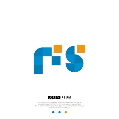 Basit Zarif Harf Logosu Tasarımı. Mavi ve Beyaz Arkaplanlı Zarif Kimlik Tasarımı.